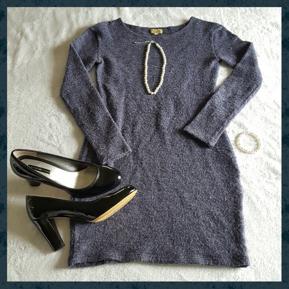 PIKO1988 Blue Long Sleeve Sweater Dress Size Small